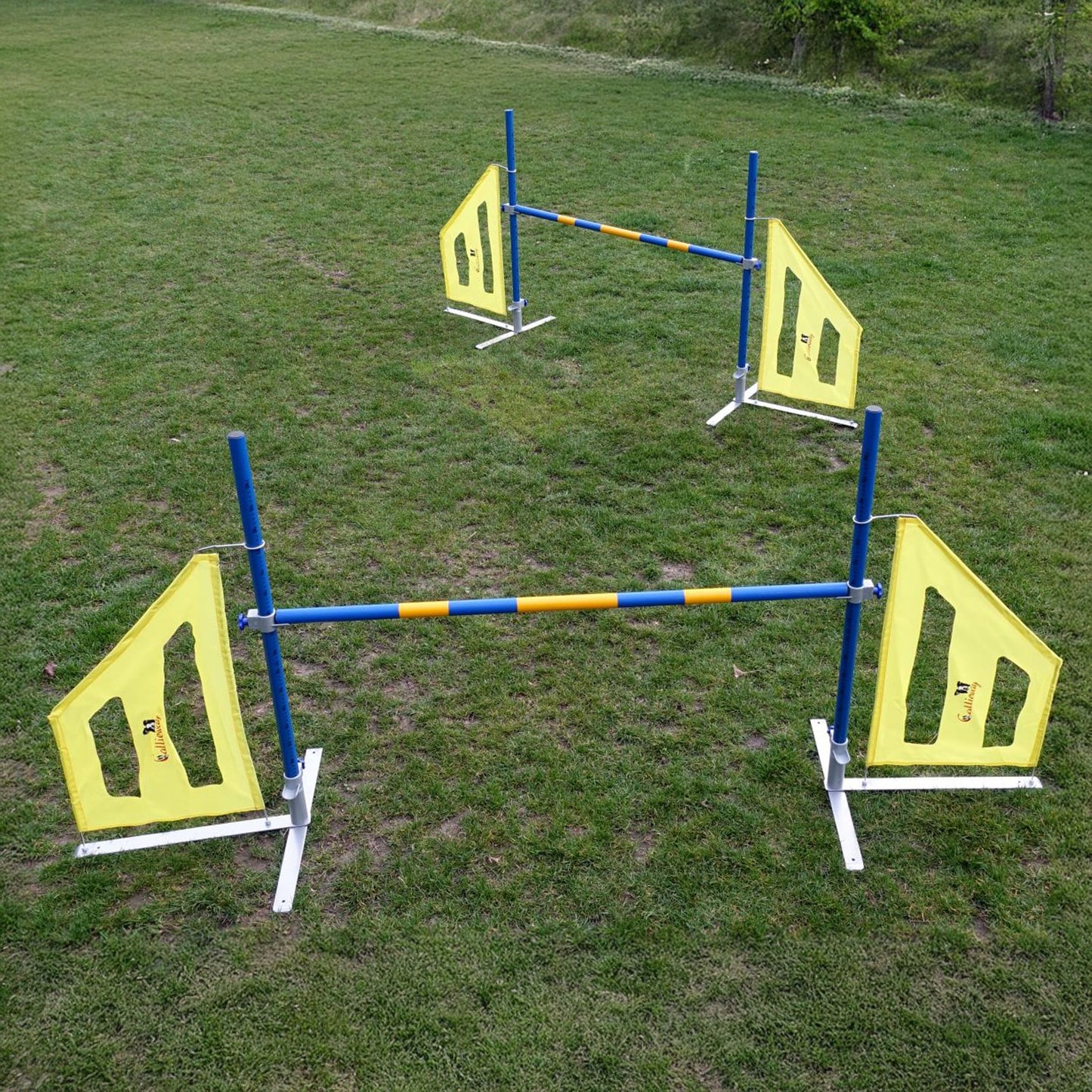 2Stk. Agility Hürden, Dog Agi Jump ProIII“ inkl. je 2 Wurfstangen (FCI konform) auch für Cavaletti Training*