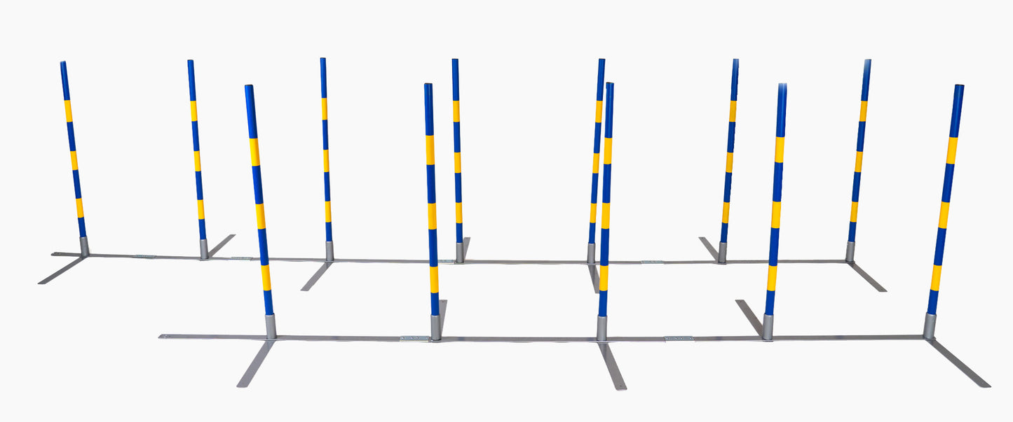 Agility Slalom „2by2 flex“ – Vielseitiger 12-Stangen Slalom für Training & Turniere