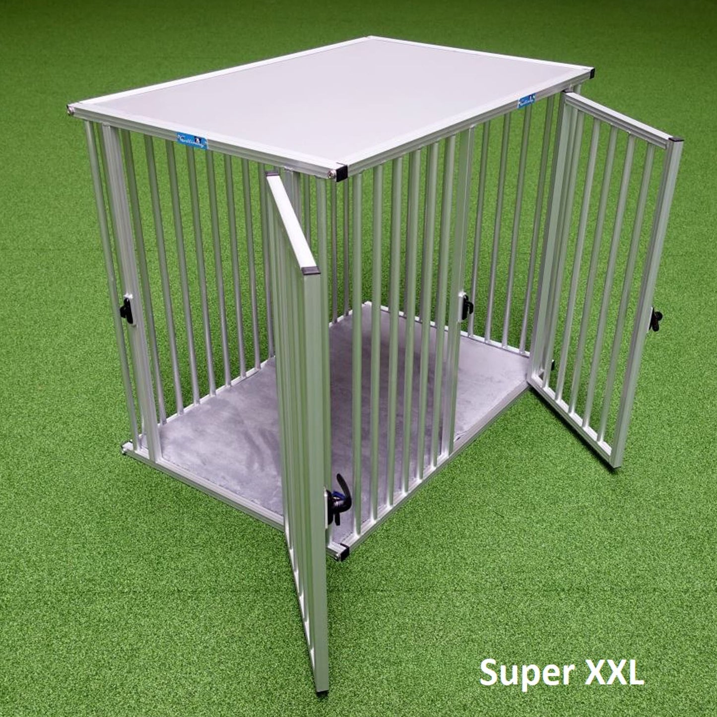 Callieway® ALU Dogbox | Feste Aluminium-Hundebox für Auto & Zuhause
