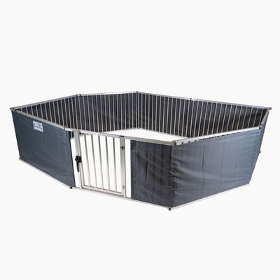 Callieway® ALUZaun Safety Pro | Freilaufgehege für Hunde & Welpen