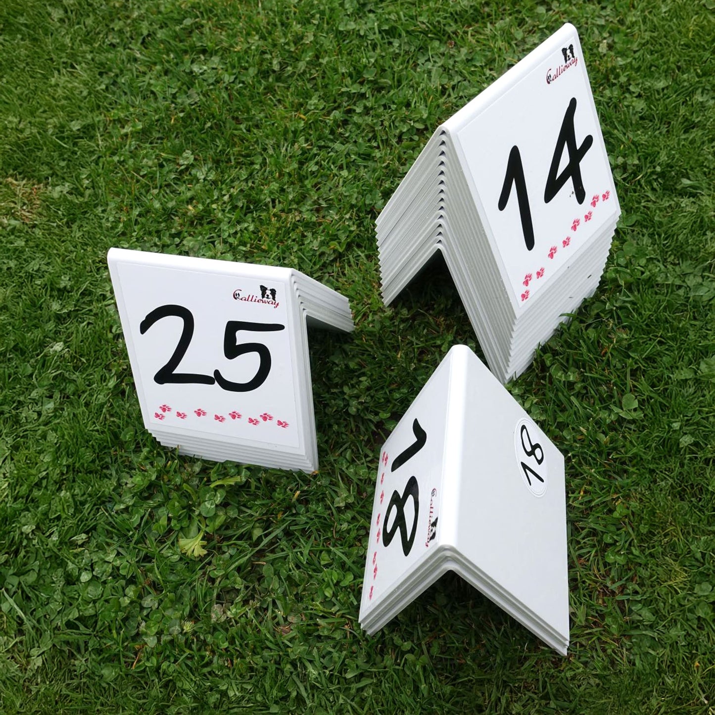 Agility Parcoursnummern / Rally Obedience Zahlen-Set (1-25)