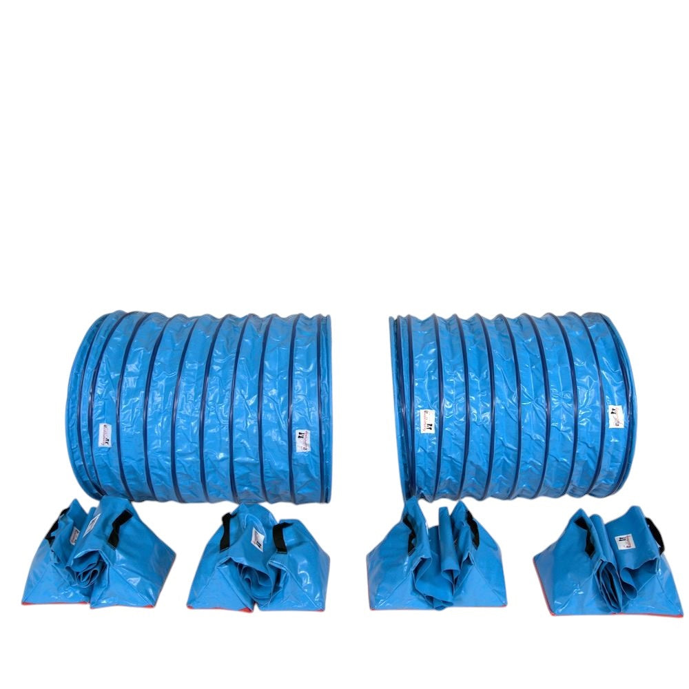 Callieway® blue agility tunnel fabric, sandbags with reinforced stitching – 80cm