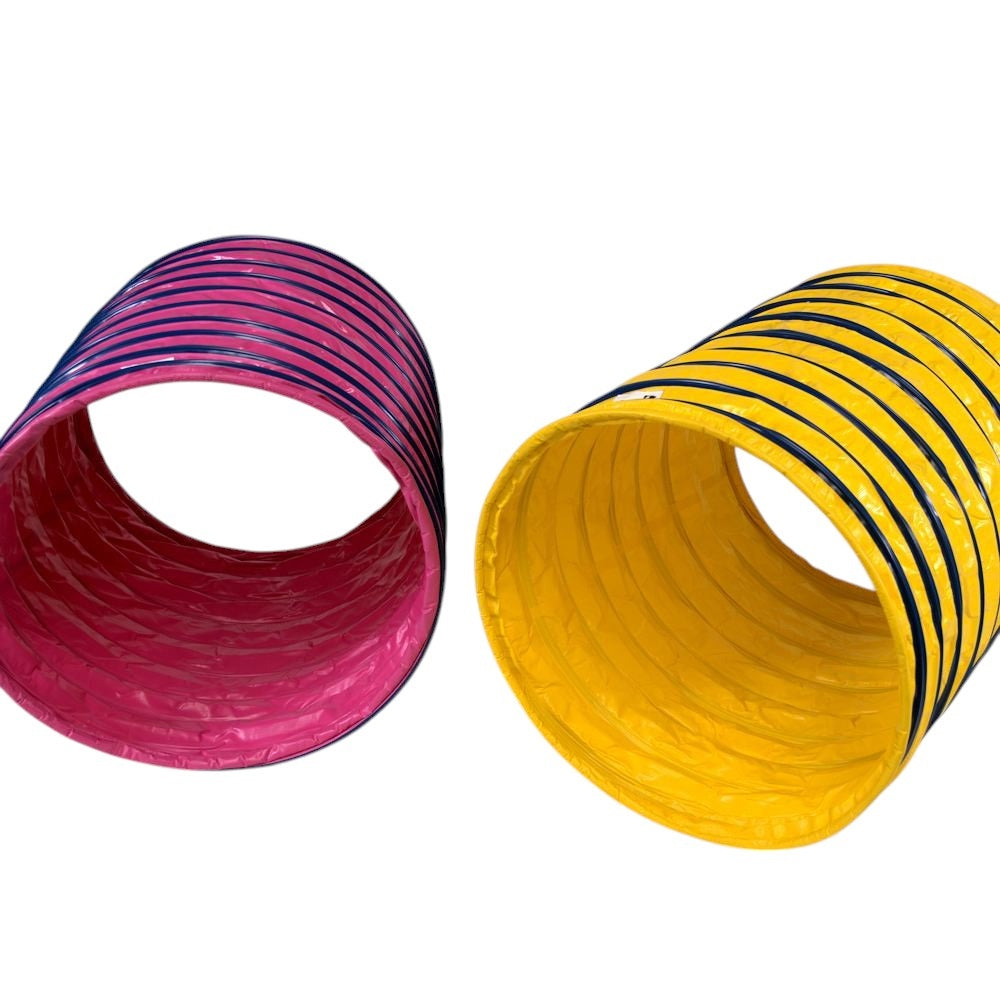 Callieway® one pink and one yellow agility tunnel