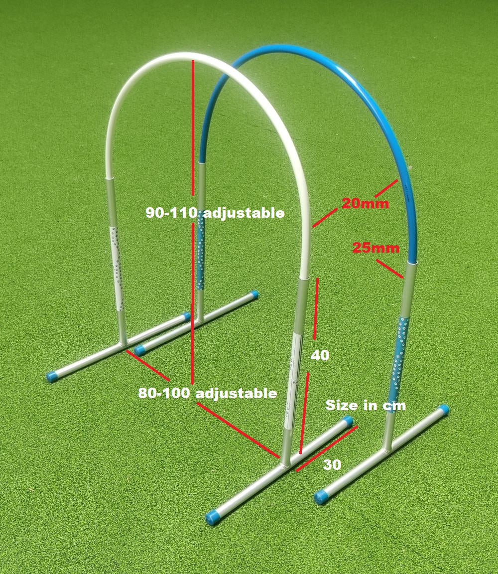 Profi Hoopers ALU Agility Hoops | für Turniere regelkonform (ohne Mittelstrebe)