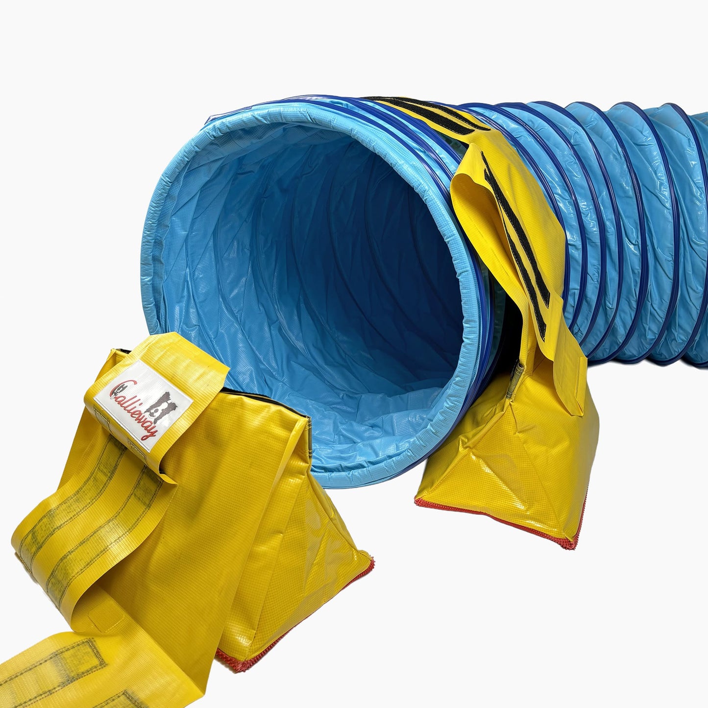 Callieway Stützsandsack Gelb mit Griff für Agility Tunnel