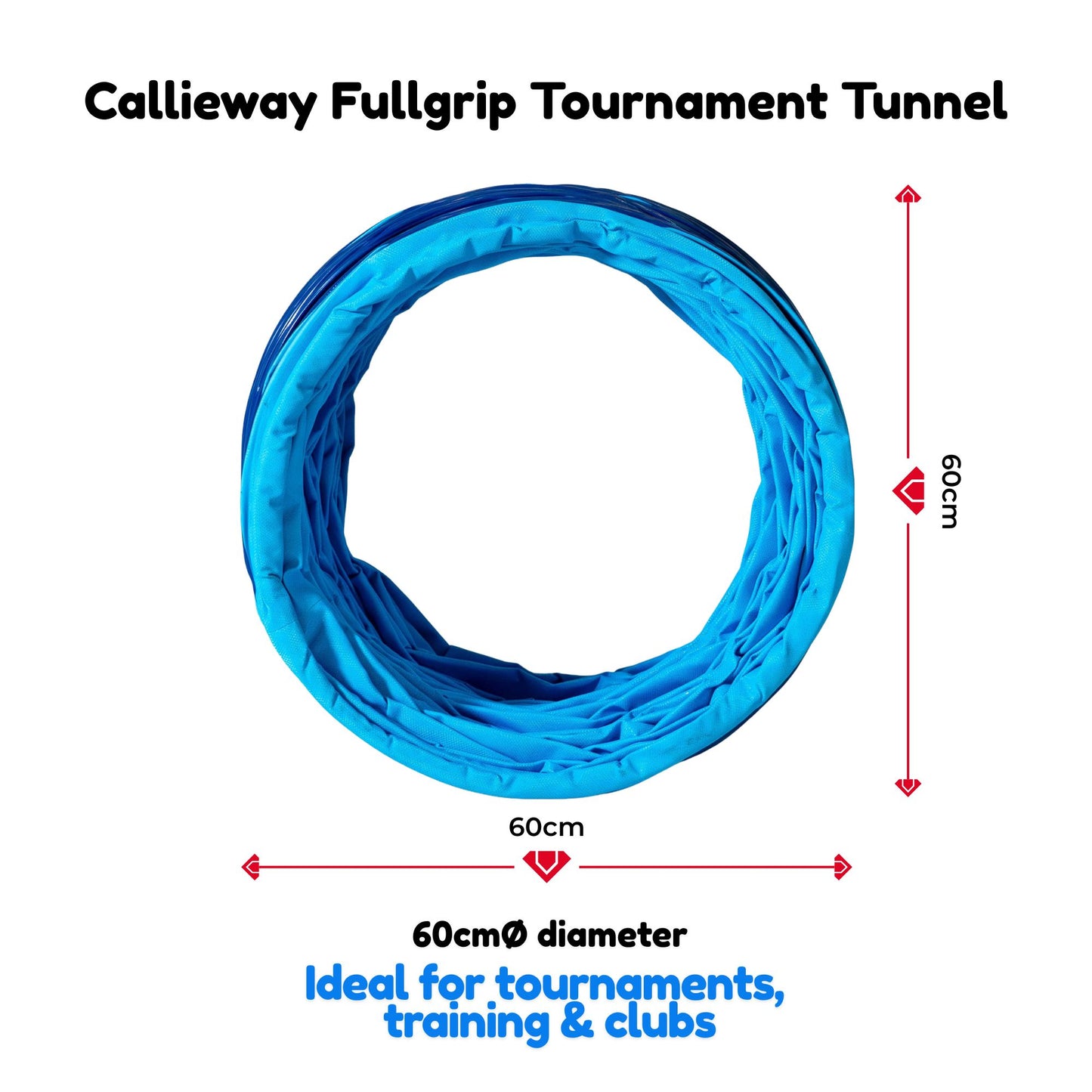 Fullgrip Turnier Tunnel - Agility Hundetunnel 60cmØ, (FCI konform)