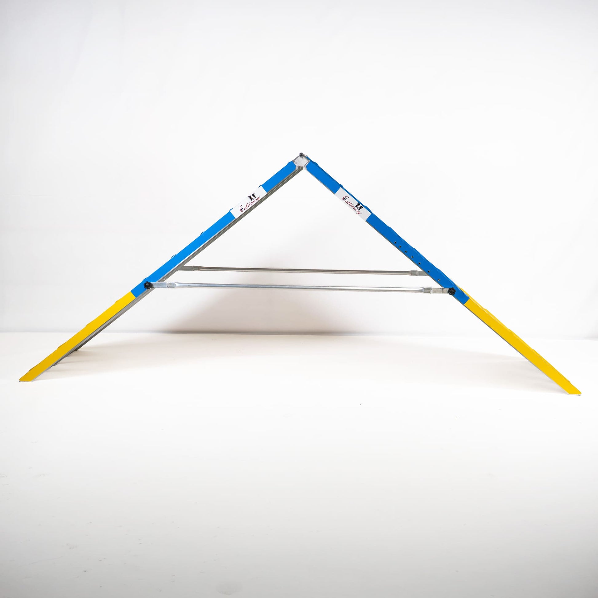 Seitenansicht der Callieway Agility A-Wand blau gelb