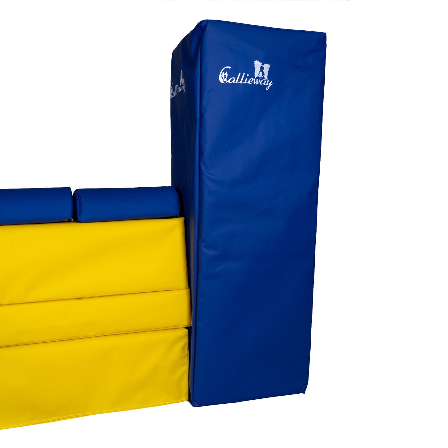 Callieway Agility Mauer Hindernis in Gelb und Blau für Hundetraining