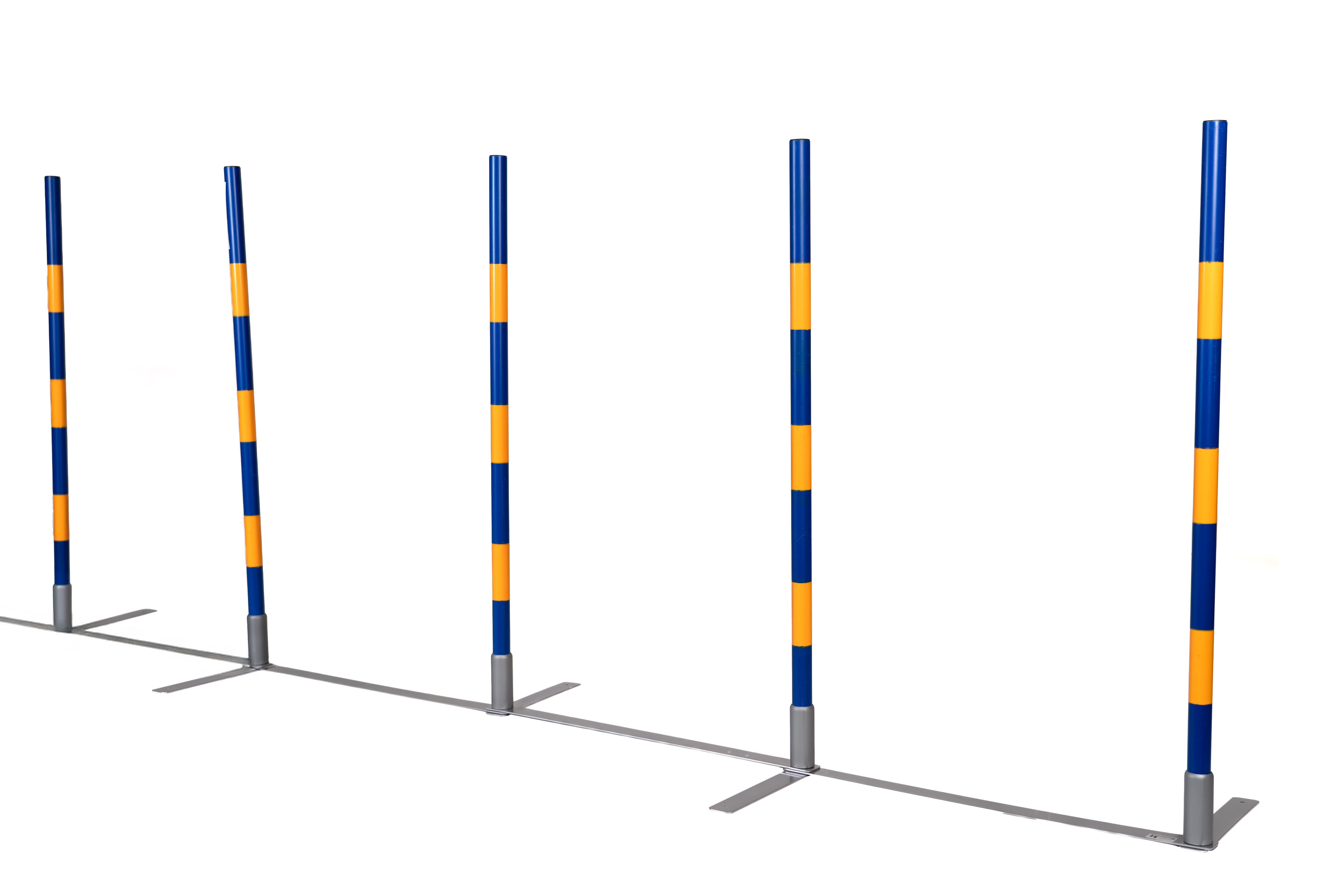 Callieway Agility Trichterslalom Set mit mehreren Slalomstangen für Hundesport Training