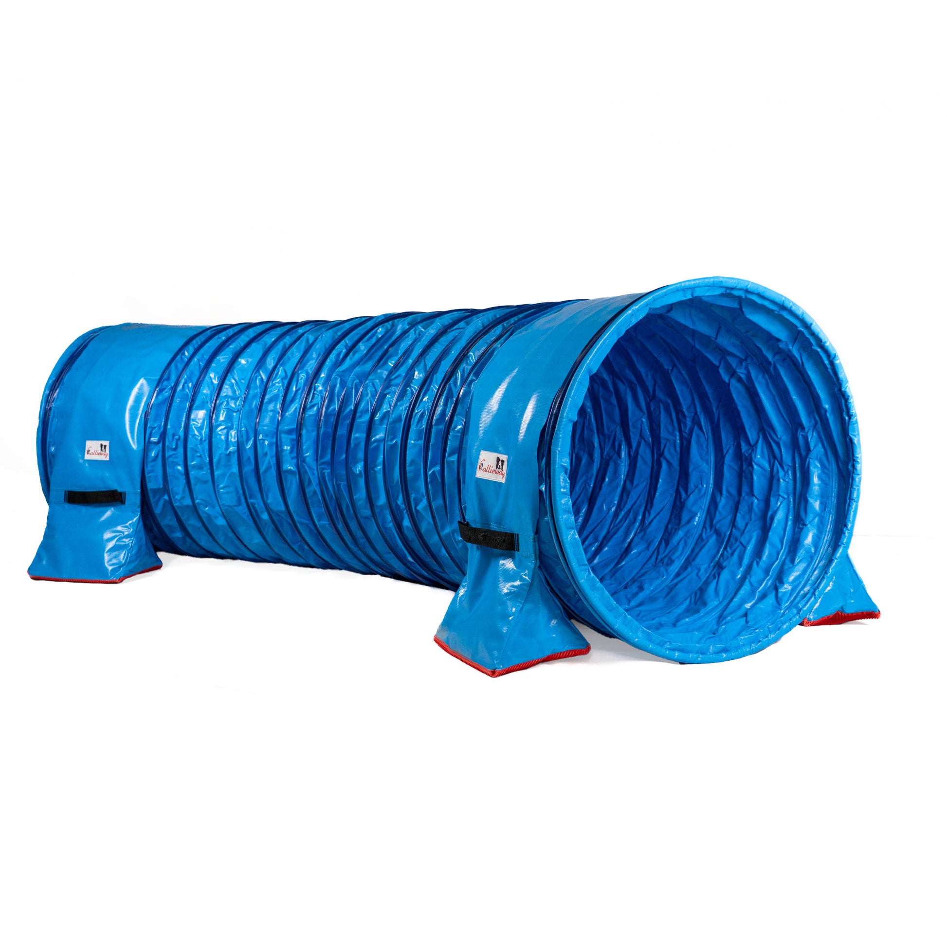 Callieway Agility Tunnel Ø80 cm und 3 m Länge in Blau für Hundesport Training
