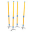 Callieway® agility jump orange poles set of 4 with bases slight overhead angle