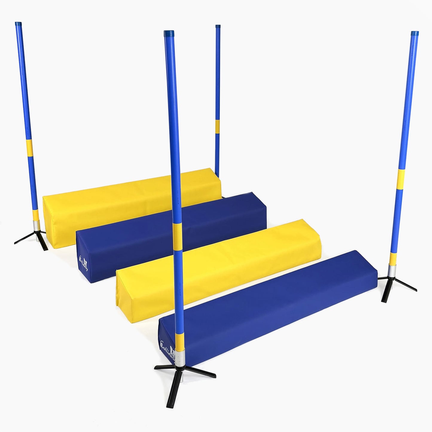 Agility SOFT-Weitsprung „SOSPIRI“ | FCI-konform, inkl. 4x Eckpfosten + Stangen & Tasche