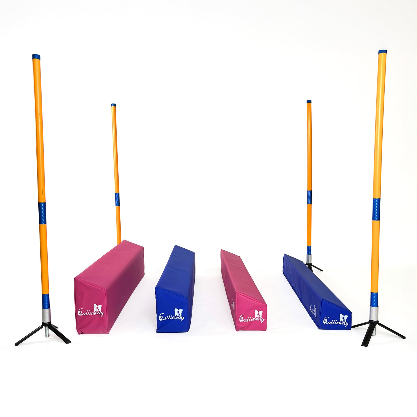 Agility SOFT-Weitsprung „SOSPIRI“ | FCI-konform, inkl. 4x Eckpfosten + Stangen & Tasche
