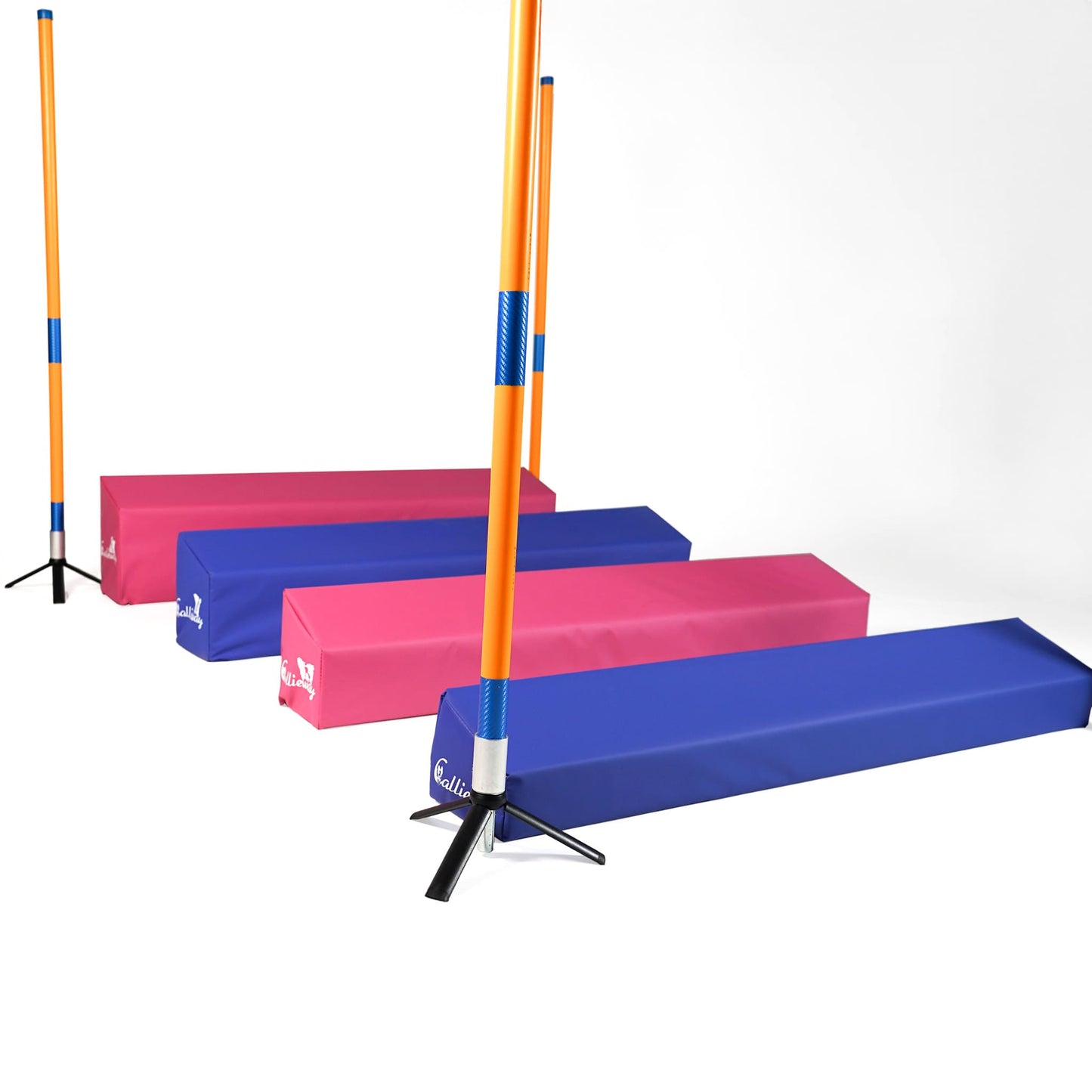 Agility SOFT-Weitsprung „SOSPIRI“ | FCI-konform, inkl. 4x Eckpfosten + Stangen & Tasche