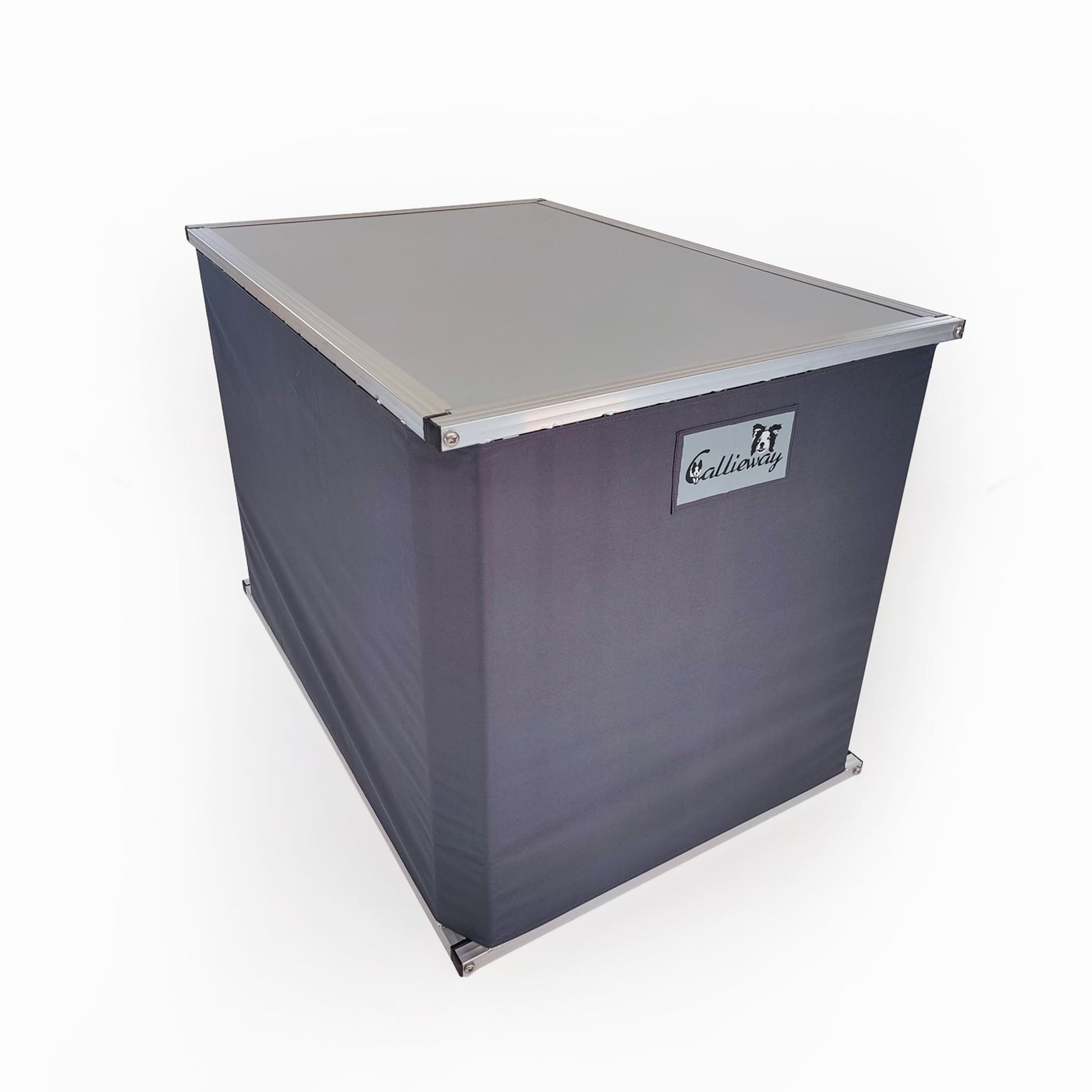 Rückseite des Callieway Aluminium Hundekäfigs XXL