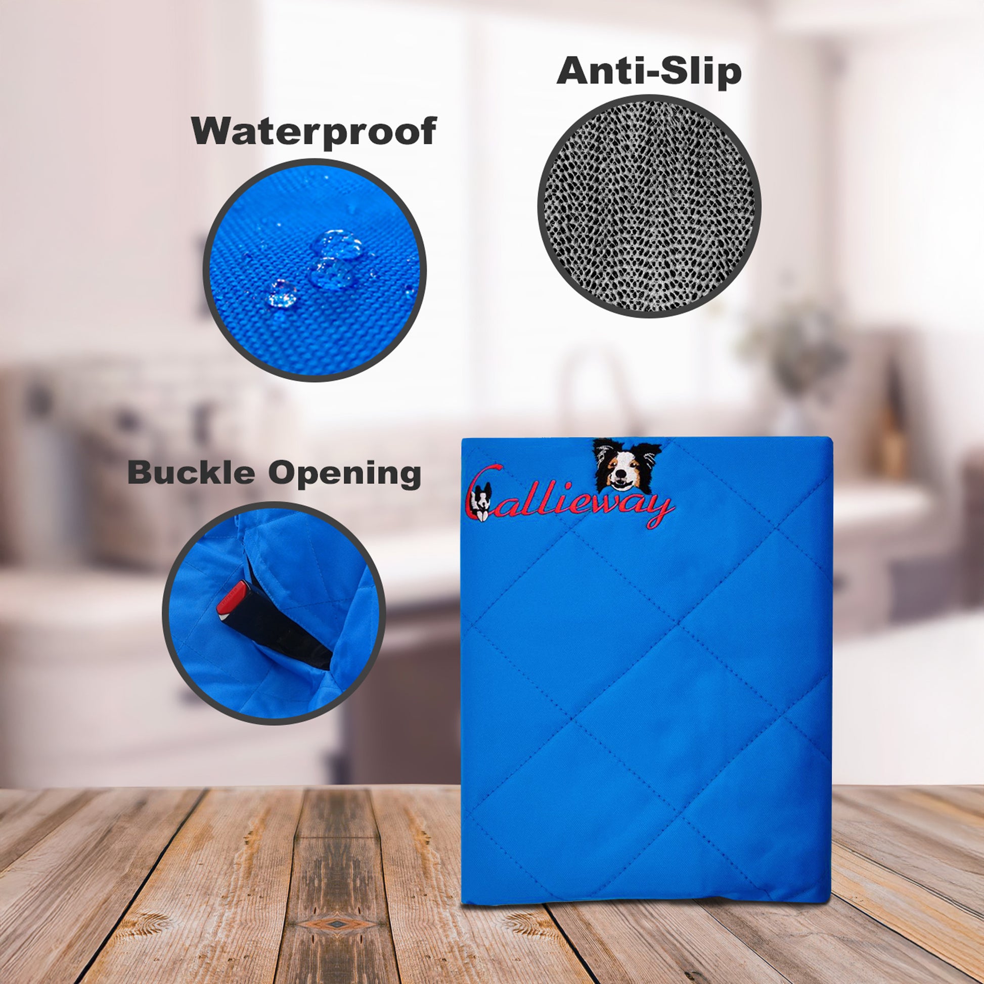 Callieway Auto Hundedecke für Rückbank in Blau