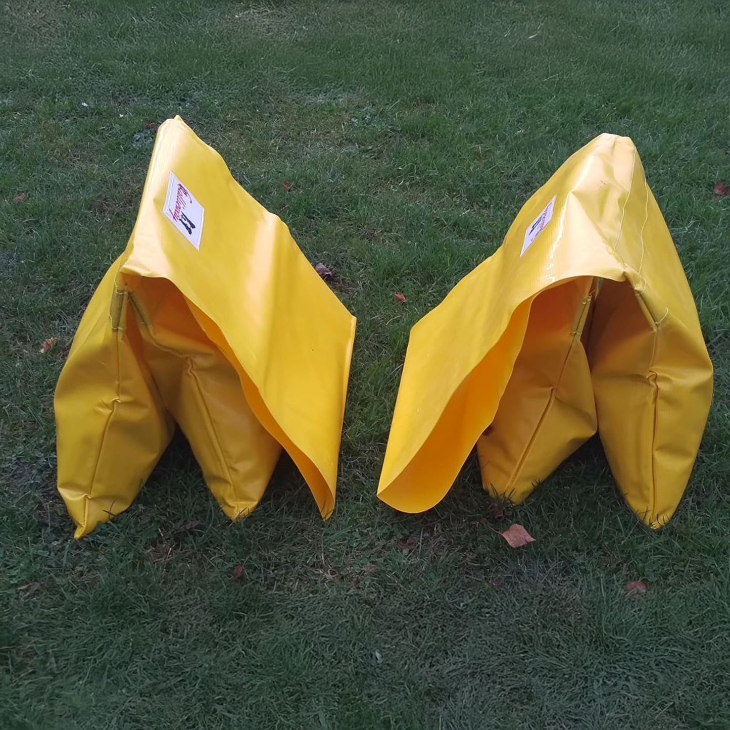 Zwei Callieway Basic Tunnelgewichte Gelb für Agility Tunnel