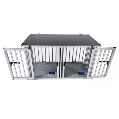 TWINBOX – Faltbarer Doppel-Hundekäfig für 2 Hunde | Callieway®
