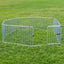 Callieway 65 cm dog playpen with the access door open for easy entry and exit.