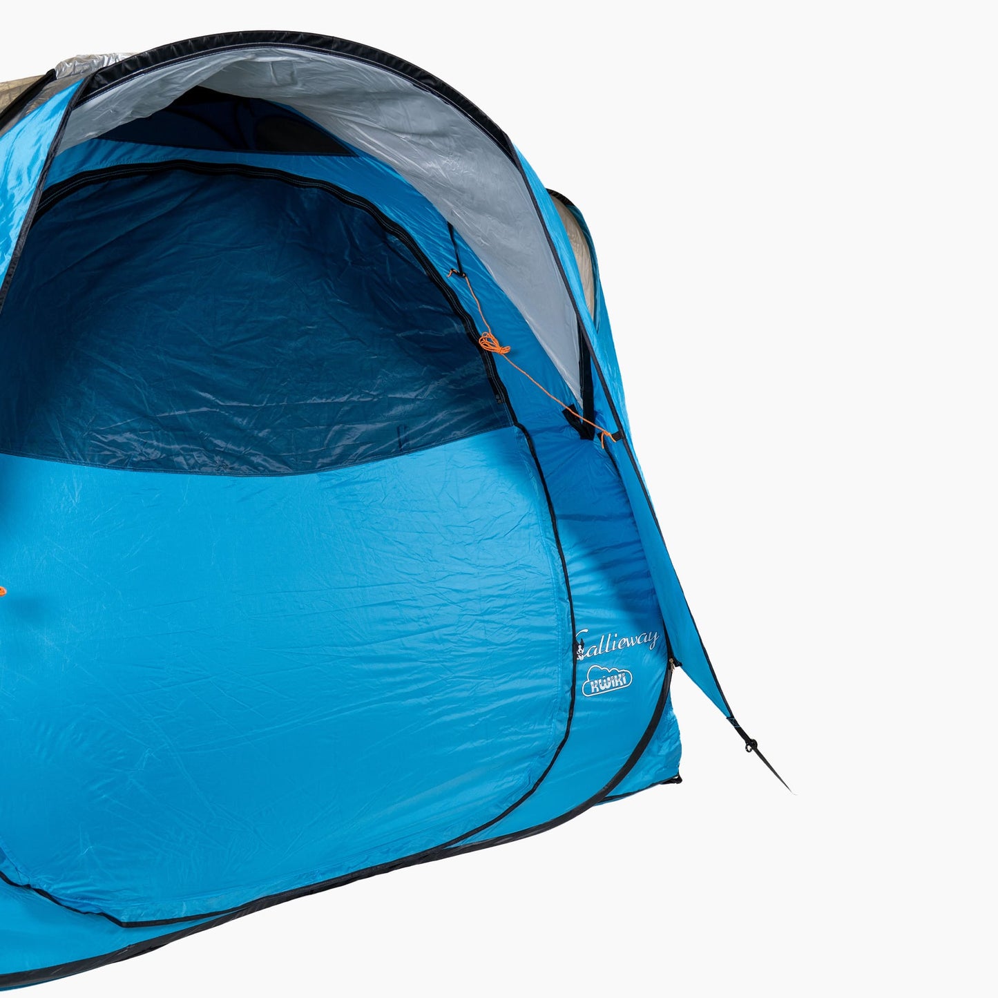 Seitenansicht Callieway Kwiki Wurfzelt blau