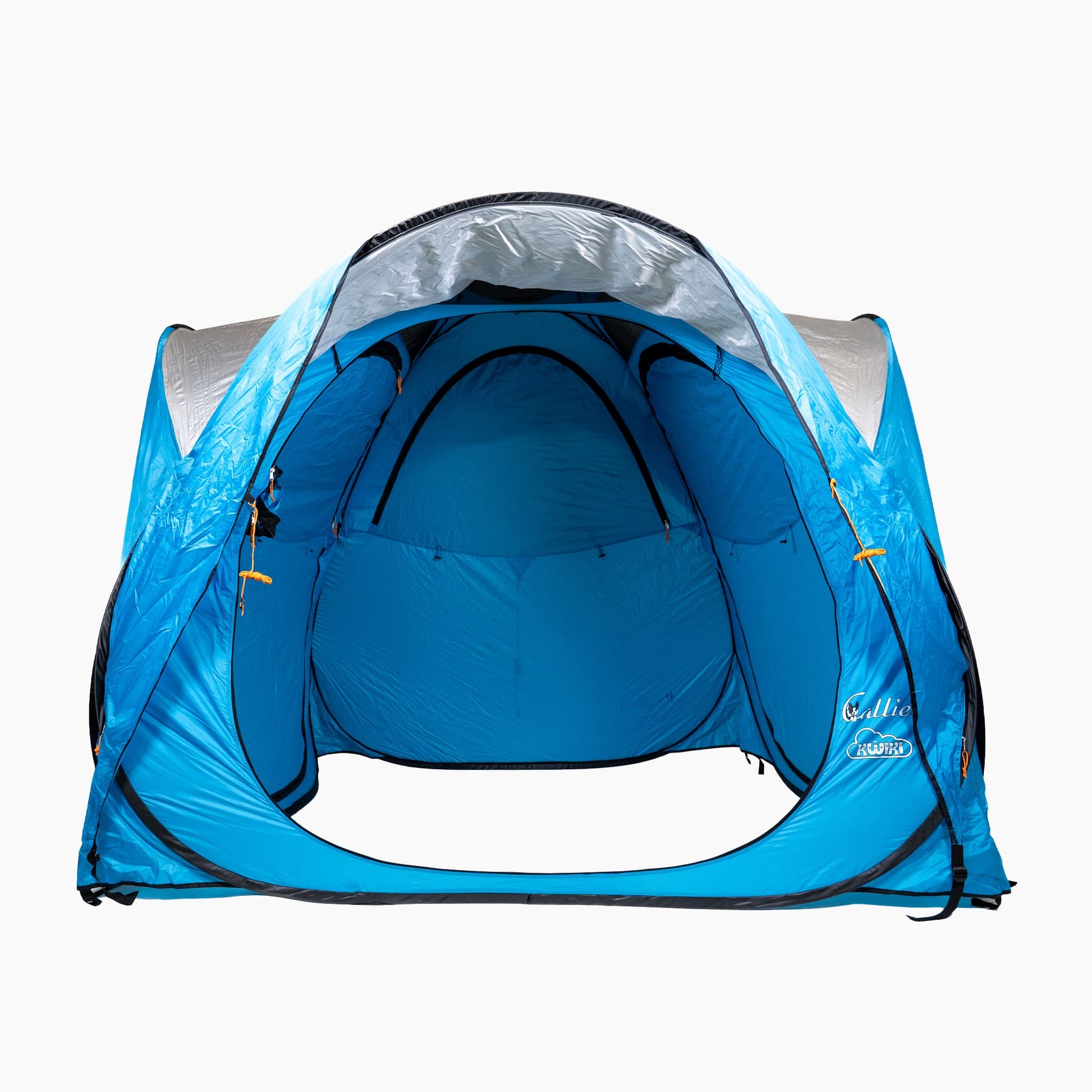 Vorderansicht Callieway Kwiki Wurfzelt blau