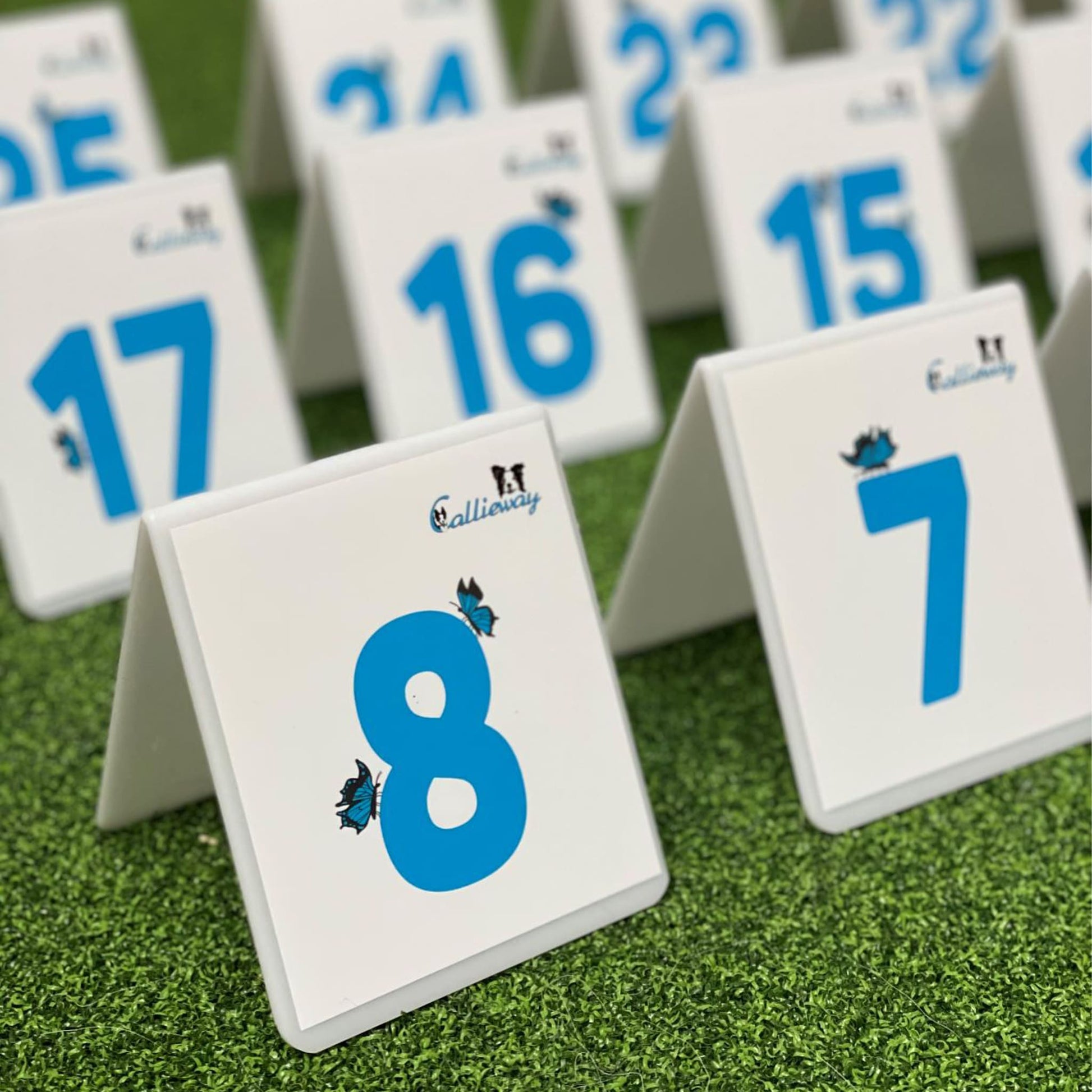 Callieway nummerierte Parcourskarten für Hundesport