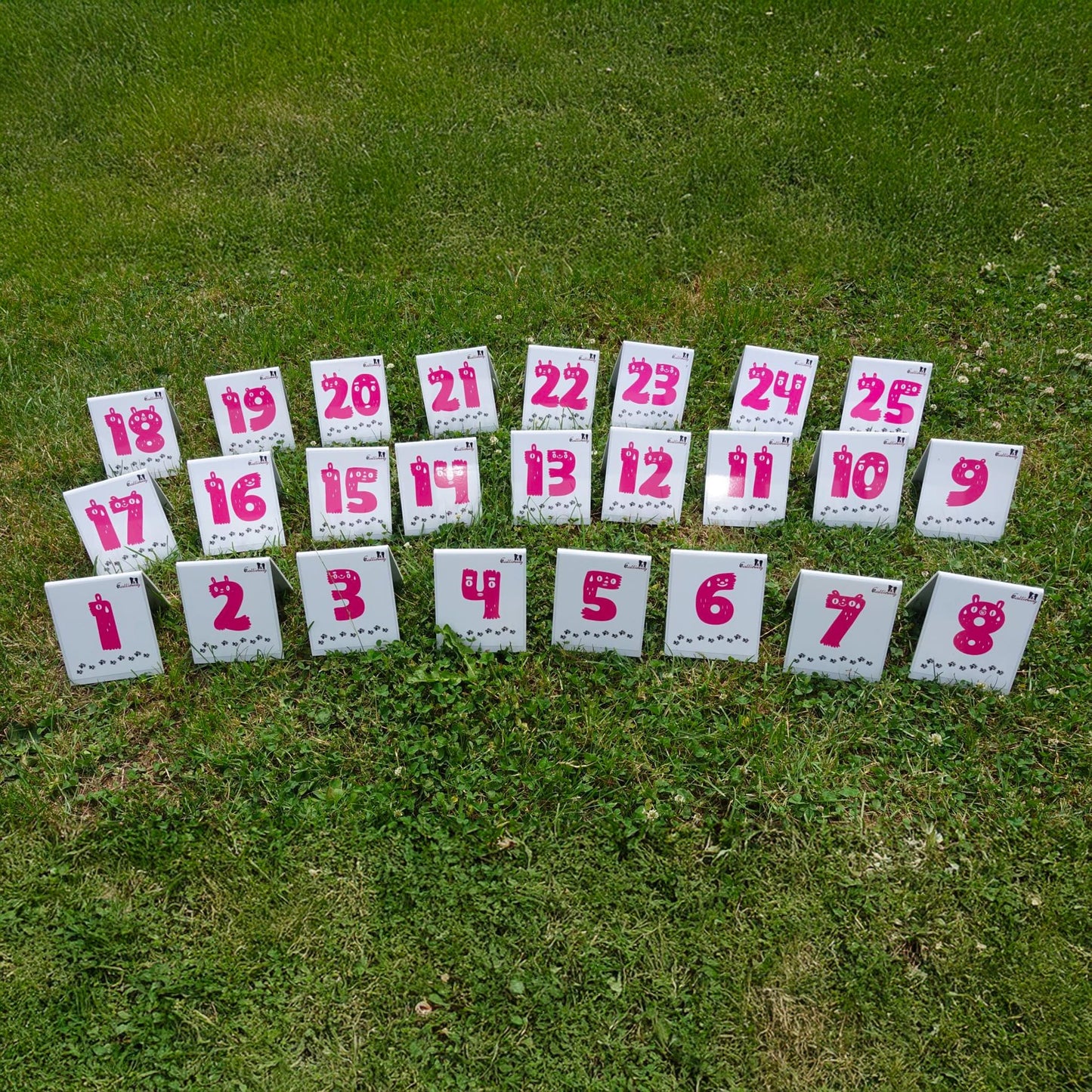 Komplettes Set Callieway Parcoursnummern für Agility Parcours