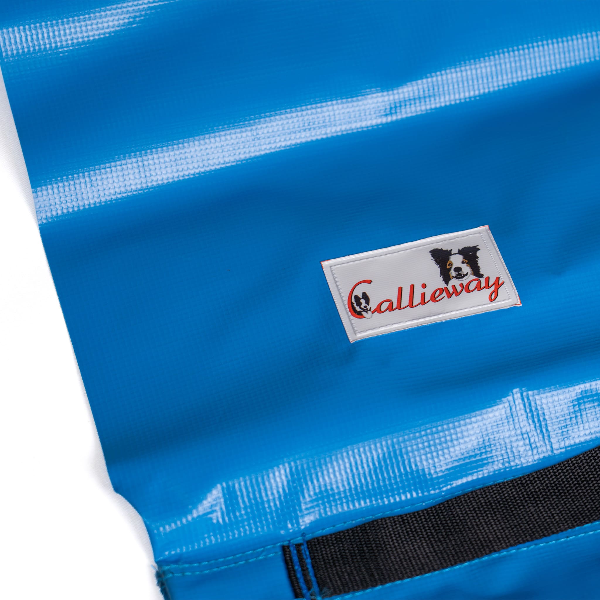 Detailaufnahme des Callieway Premium Stützsandsacks 80 cm Blau