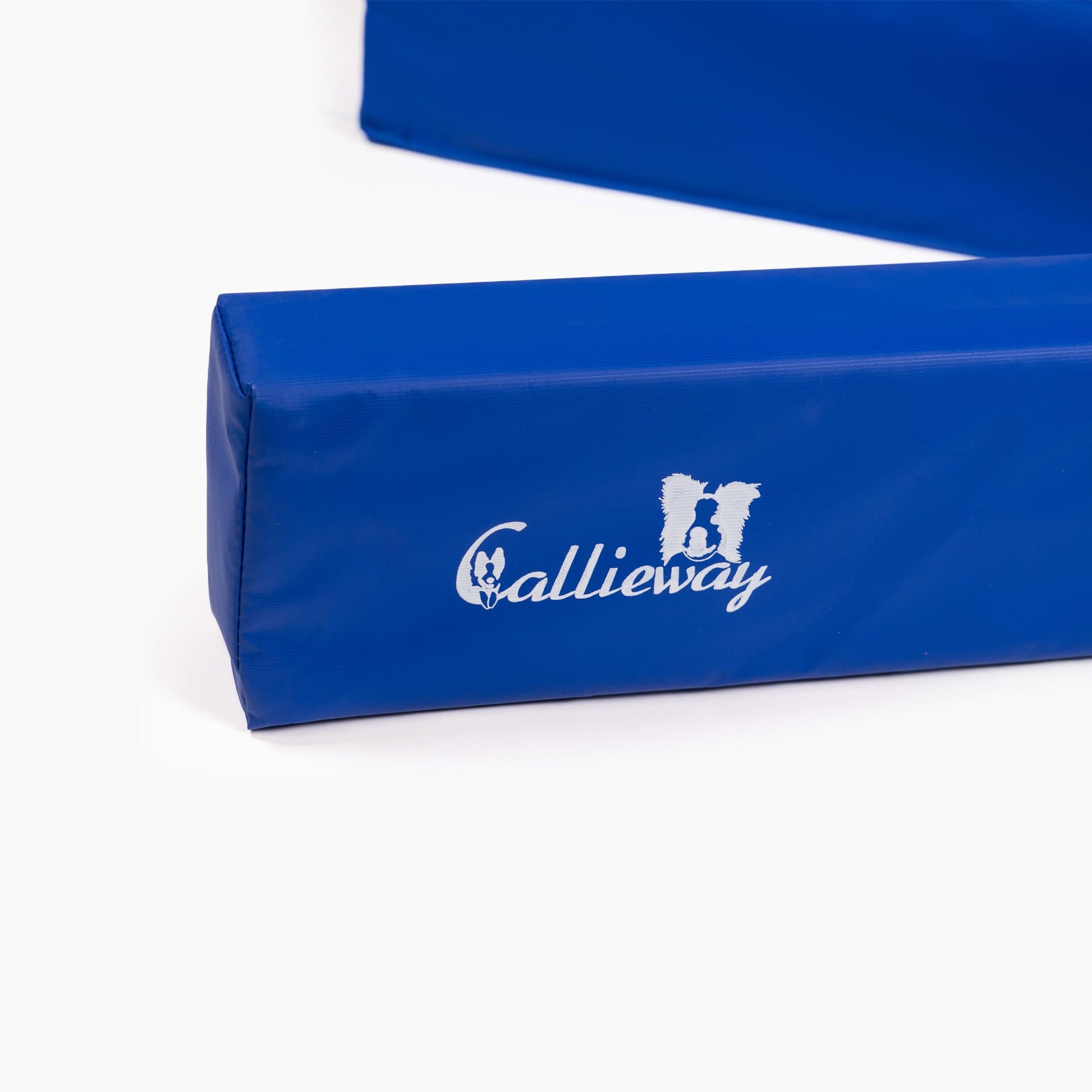 Seitenansicht Callieway Runway Bodenarbeitsbahn blau gelb