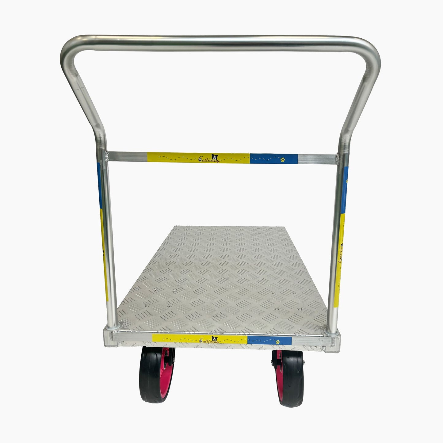 Vorderansicht des Callieway AgilityCart Aluminium Transportwagens