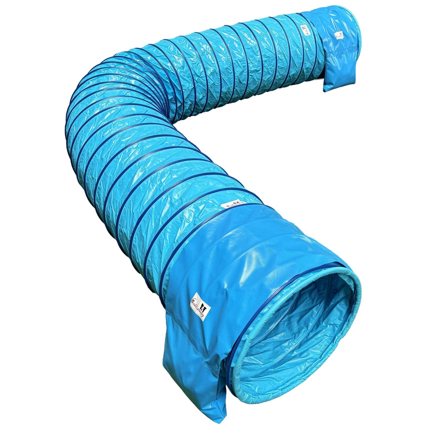 Gebogener Callieway SmartGrip Profi Agility Tunnel Cyan