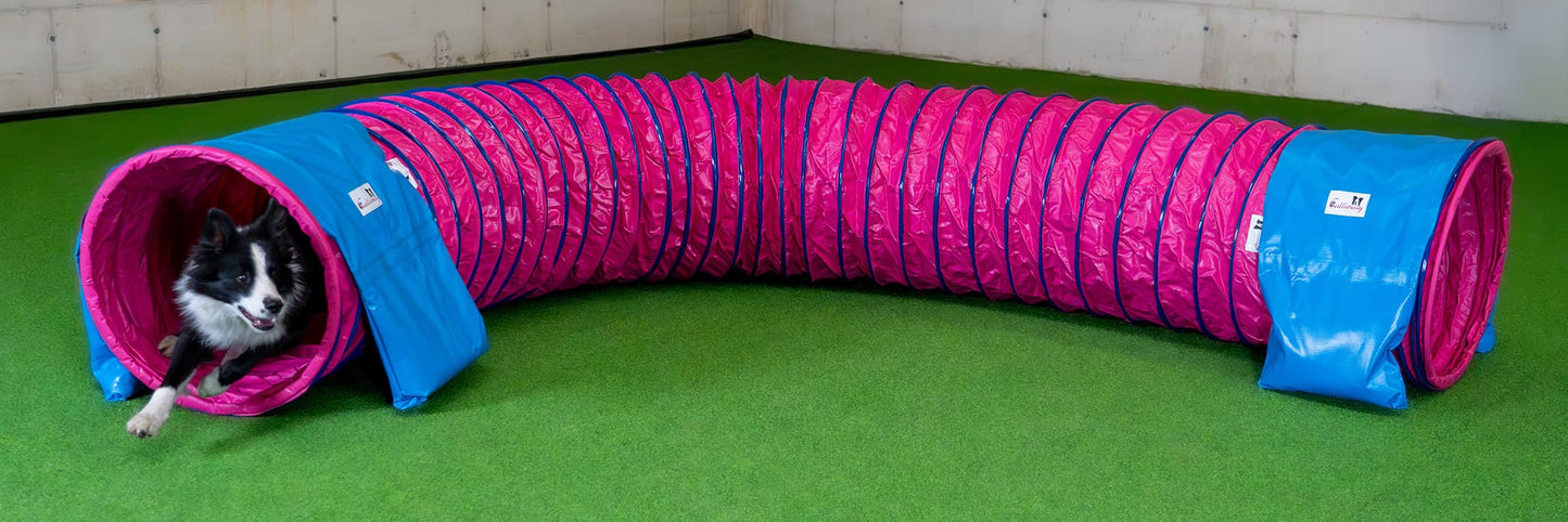 Callieway SmartGrip Profi Tunnel Fuchsia im Agility Training