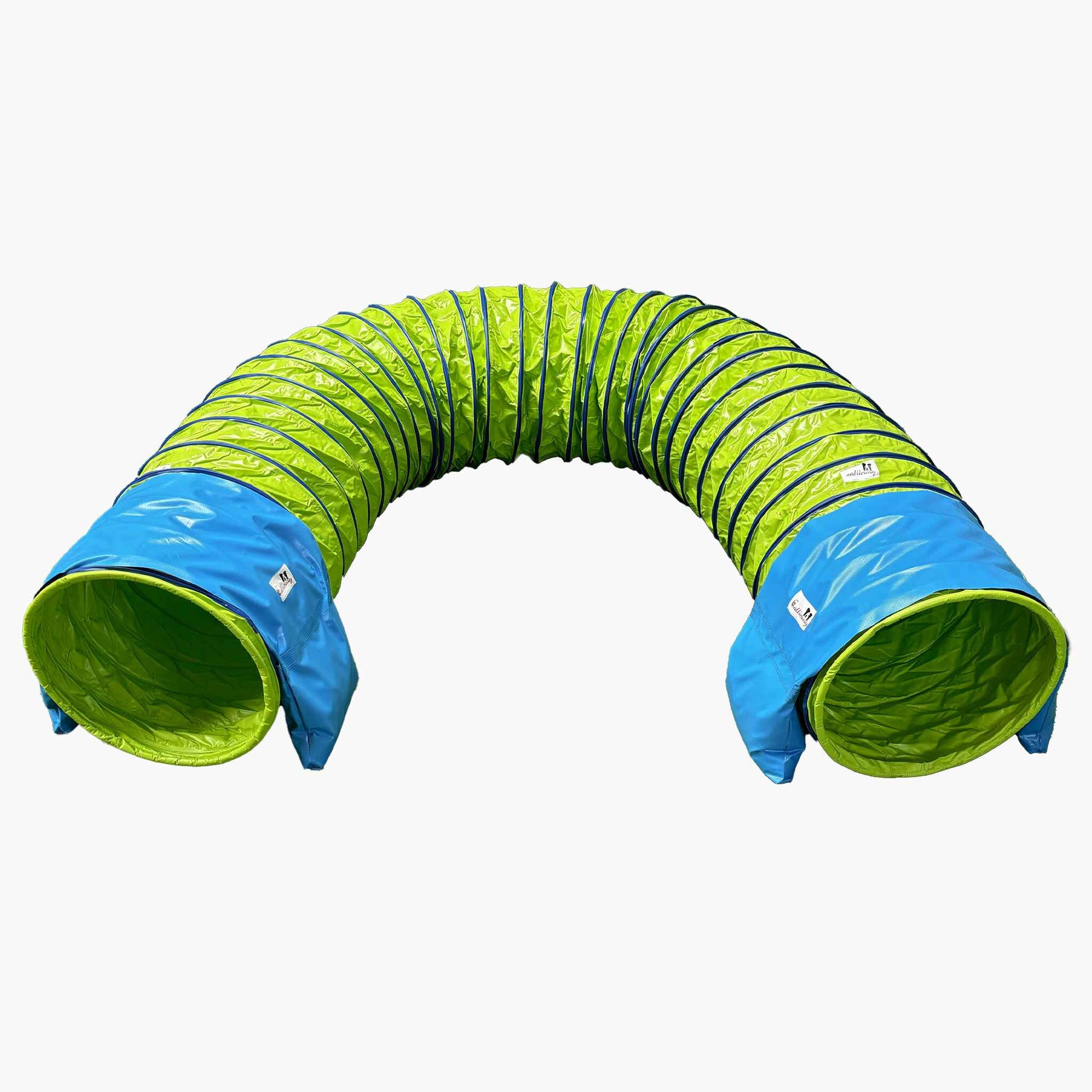 Callieway SmartGrip Profi Agility Tunnel Lime im Training aufgebaut