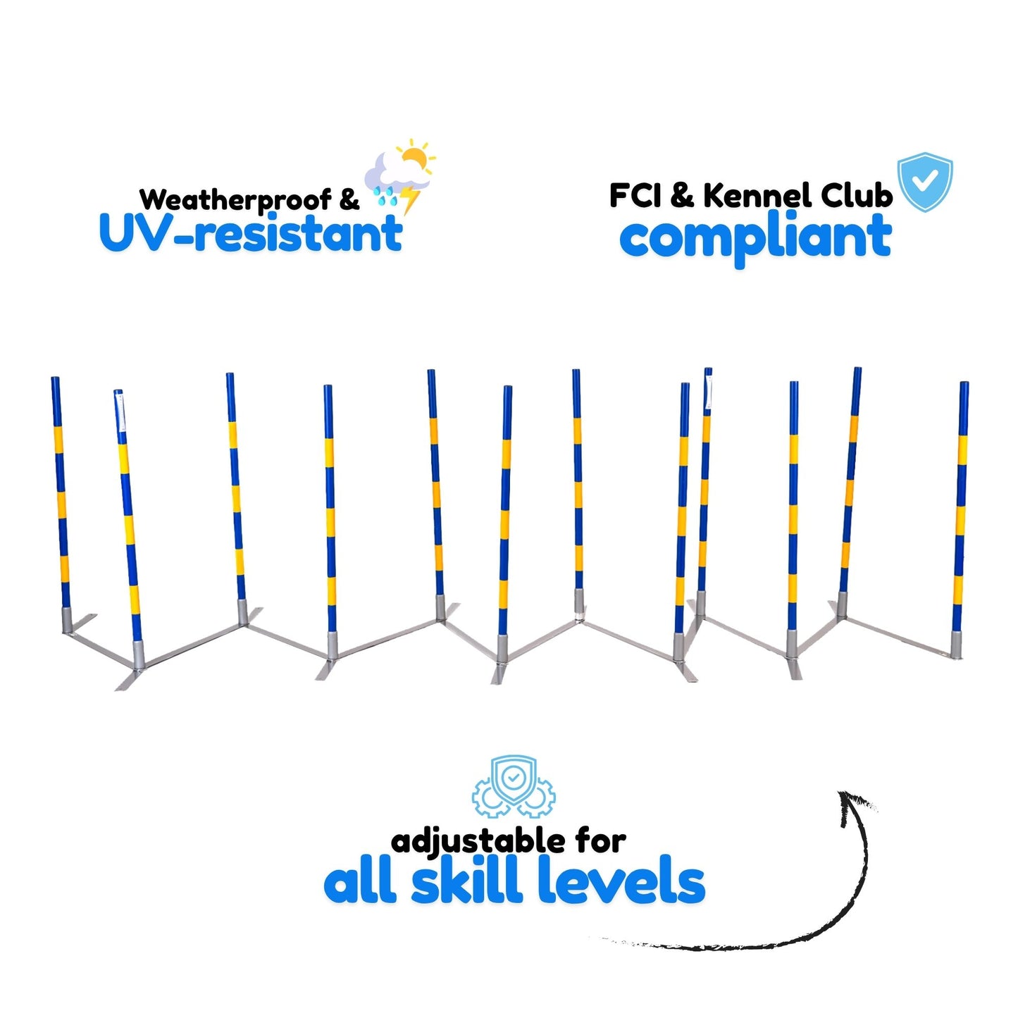 Callieway Trichterslalom flexible instruction compliancy fci and uv resistant