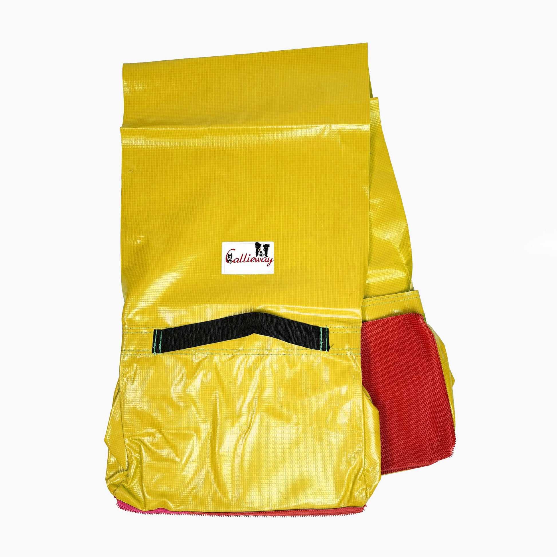 Callieway Premium Tunnelsack Gelb zur Fixierung eines Hundesport Tunnels