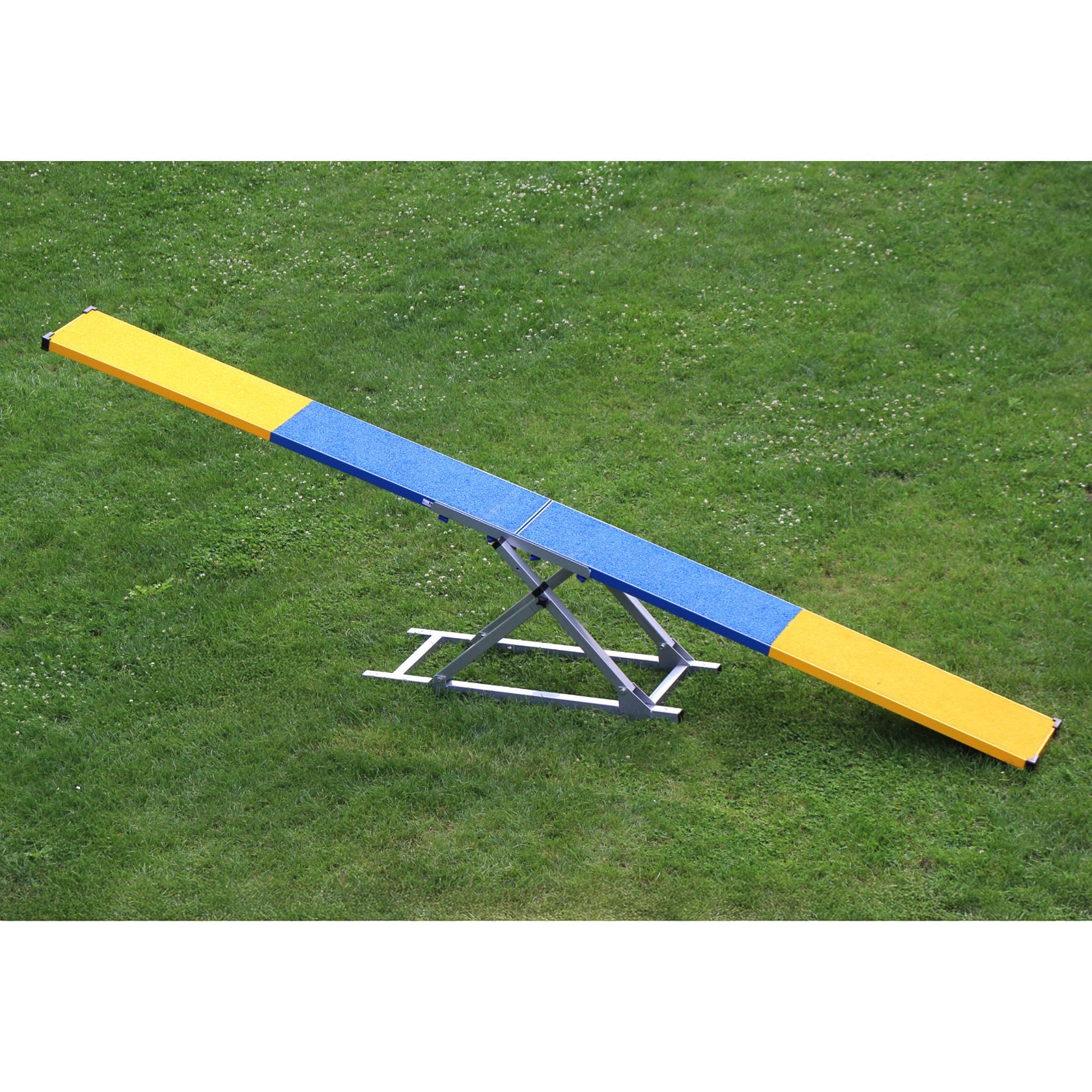 Callieway Vario Hundewippe blau gelb für Agility Training