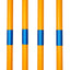 Callieway® Agility Long Jump 4 blue poles upright front view white background