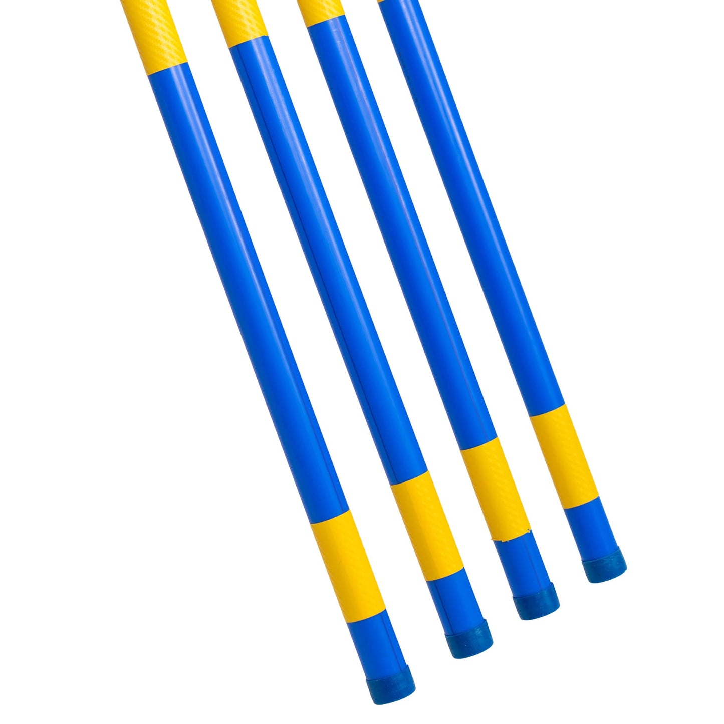 Callieway® Agility Long Jump blue poles angled view white background
