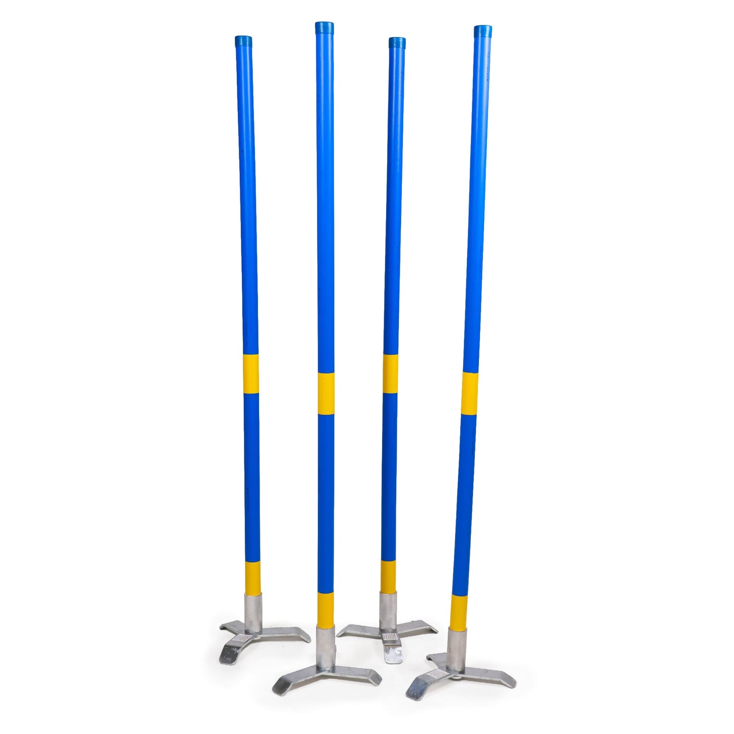 Callieway® Agility Weitsprung Eckpfosten Tripod-Standfüße 4er-Set Schrägansicht