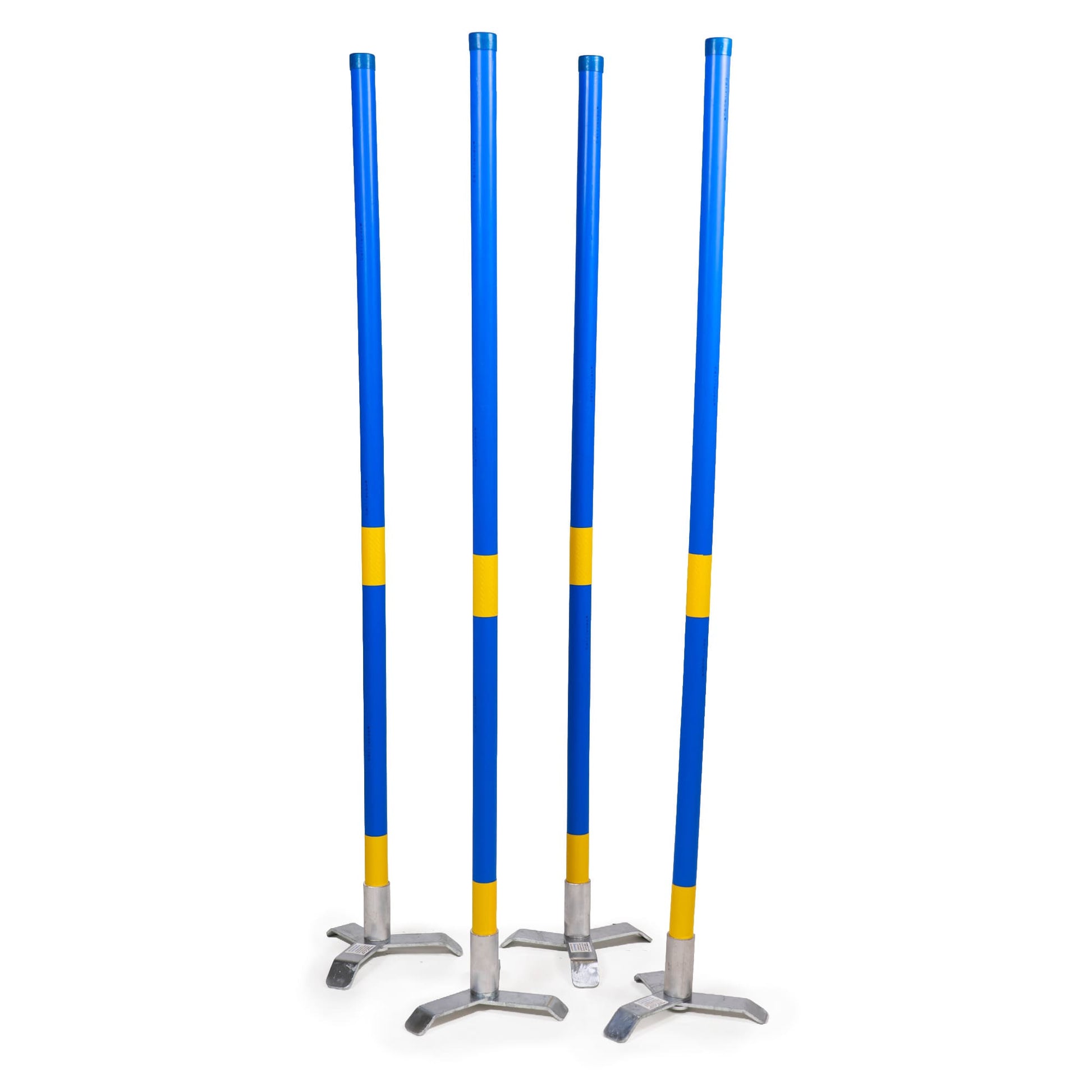 Callieway® Agility Weitsprung Eckpfosten Tripod-Standfüße 4er-Set Schrägansicht