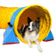 Hund verlässt Callieway FullGrip Agility Tunnel Gelb