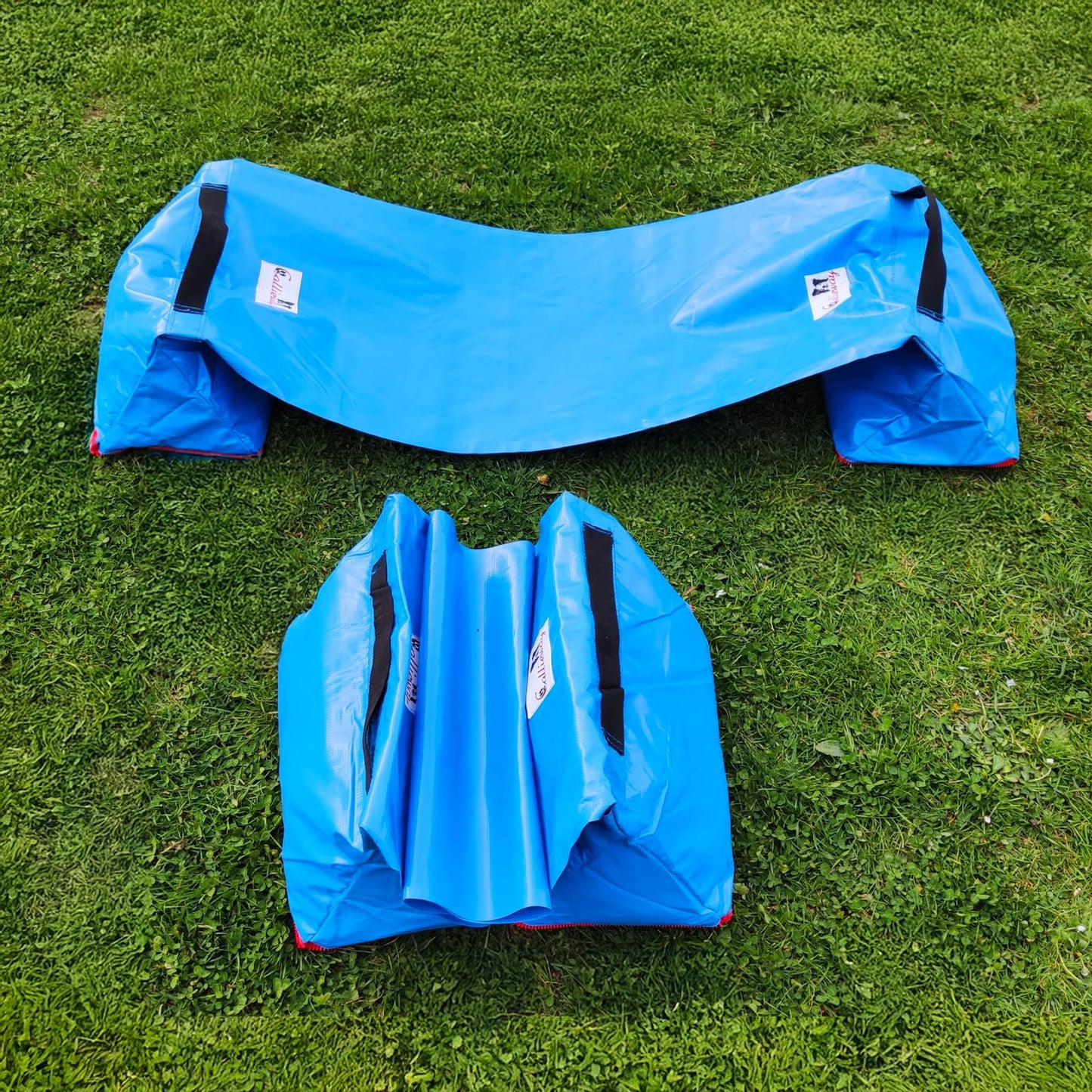 Detailaufnahme des Callieway Premium Stützsandsacks Blau