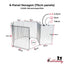 Assembly diagram of the Callieway 6-panel hexagon dog playpen with 75 cm panels.