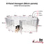 Assembly diagram of the Callieway 8-panel hexagon dog playpen with 80 × 80 cm panels.