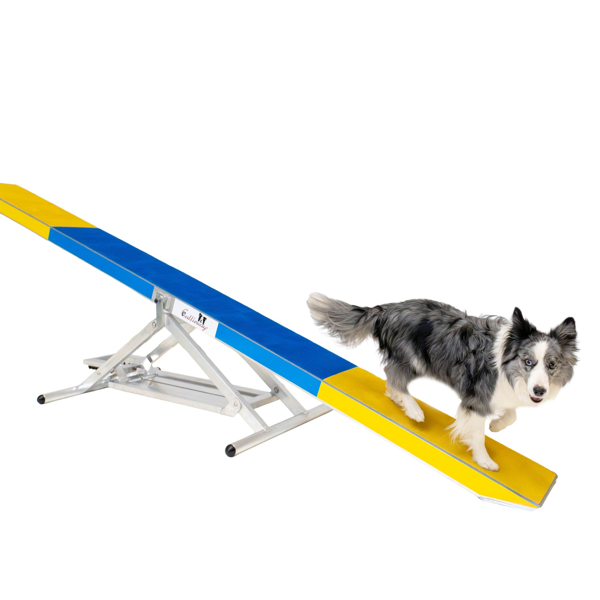 Metal frame construction of Callieway agility seesaw for stability