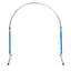 Extreme close-up of the Callieway ALU Hoop blue adjustable post with connector detail
