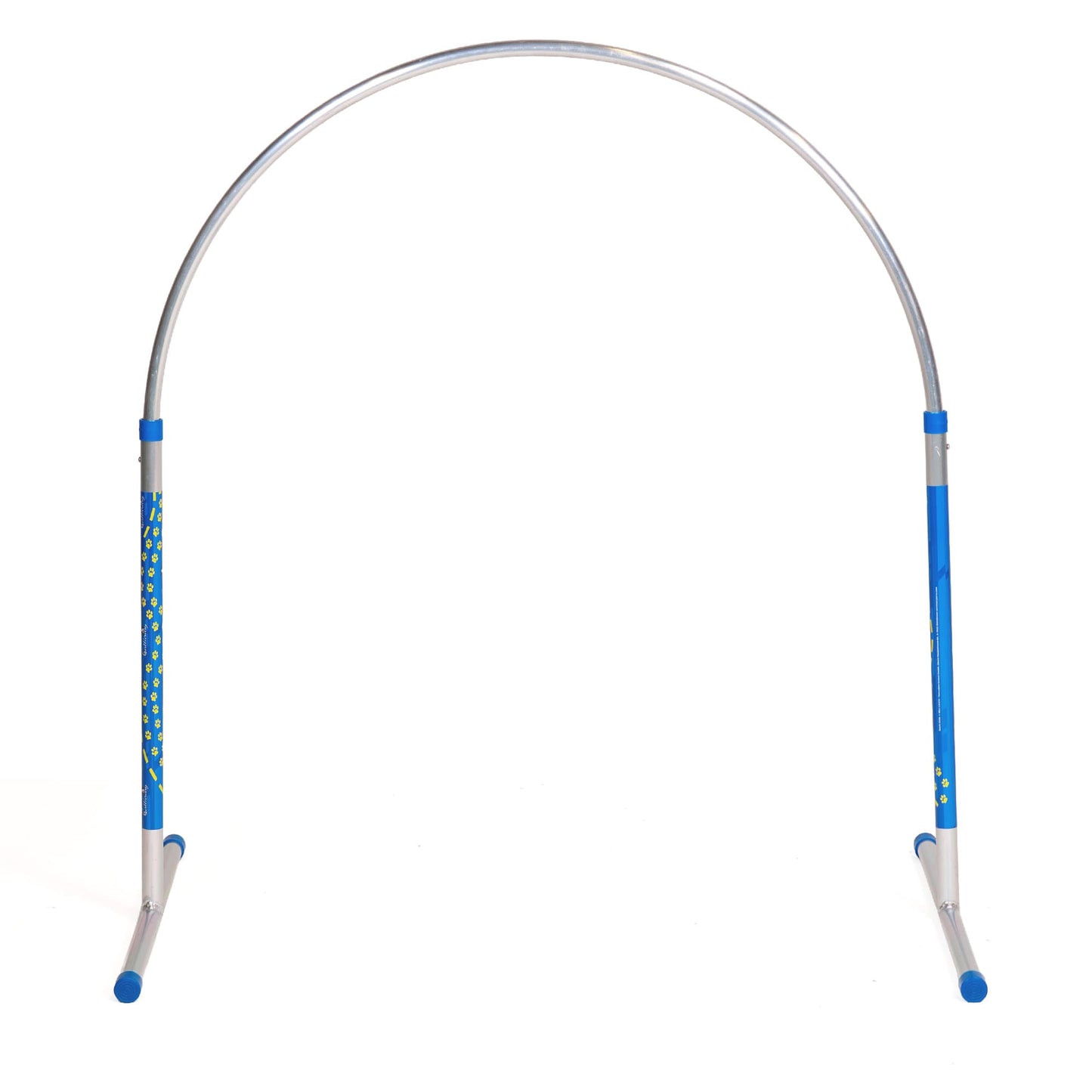 Extreme close-up of the Callieway ALU Hoop blue adjustable post with connector detail